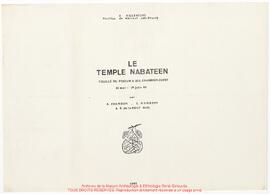 Le temple nabatéen, fouilles du podium et des chambres ouest