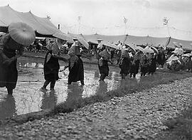 
Le Japon de 1937 à 1939 vu par André Leroi-Gourhan, trois fêtes traditionnelles, Kyoto et ses environs. Des repiqueuses lors de la fêtes du repiquage du riz, à Mukômachi, ville voisine de Kyoto
